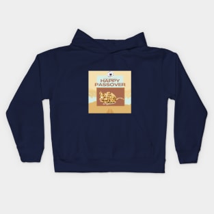 Matzah Mouse Says Happy Passover Kids Hoodie